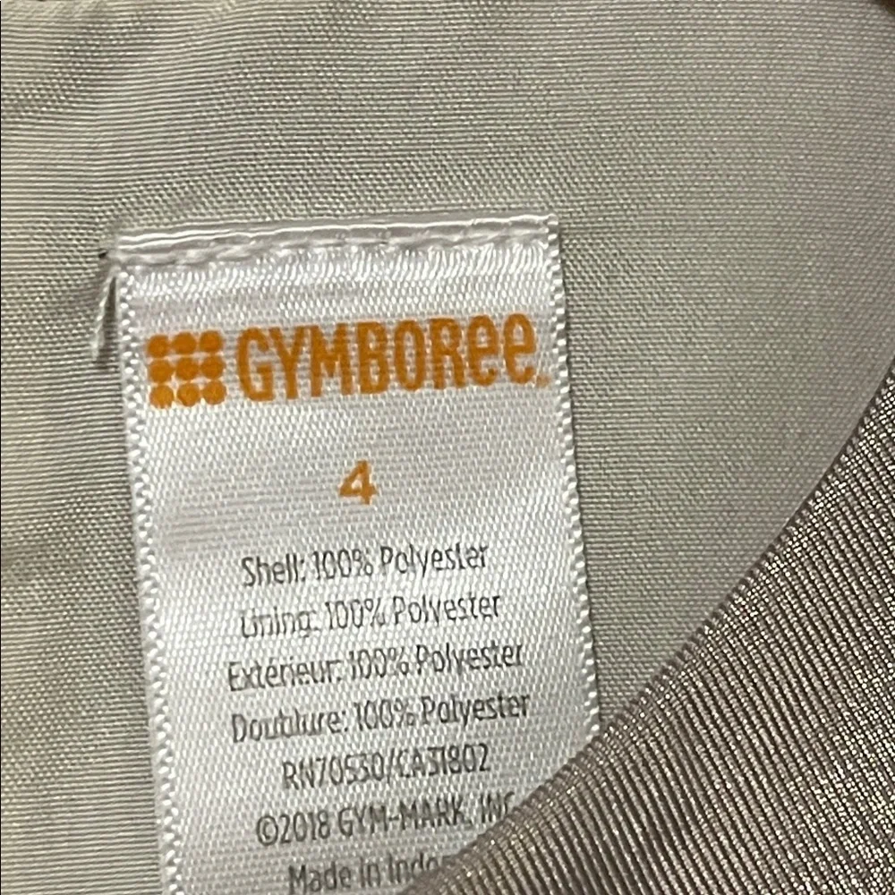 GYMBOREE Girls 4 Sleeveless Dress Holiday Gold Metallic Shimmer Shiny Lined